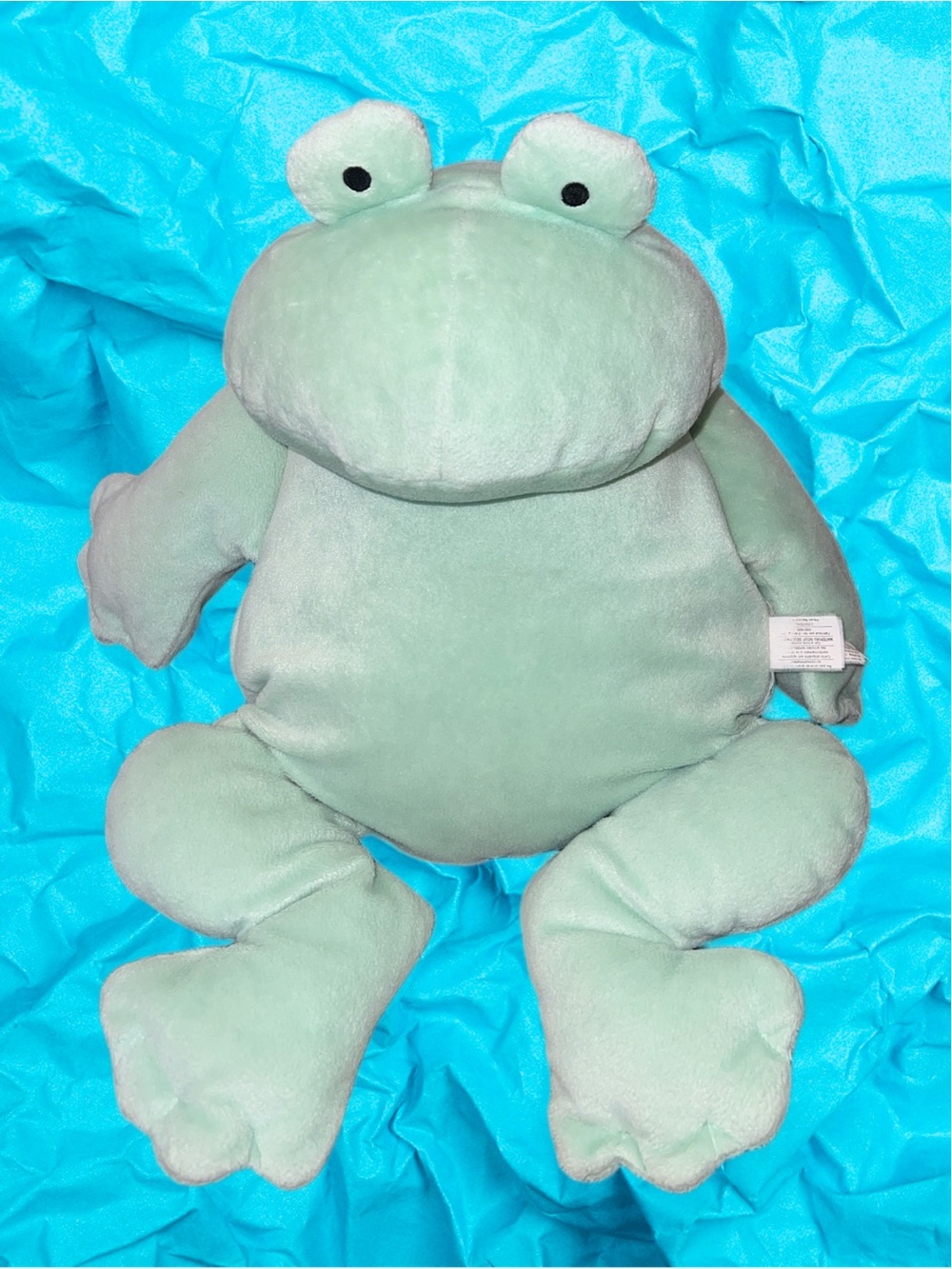 North American Bear Co Vtg  1996  flatofrog Stuffed Pillow Plush With Bow 25”